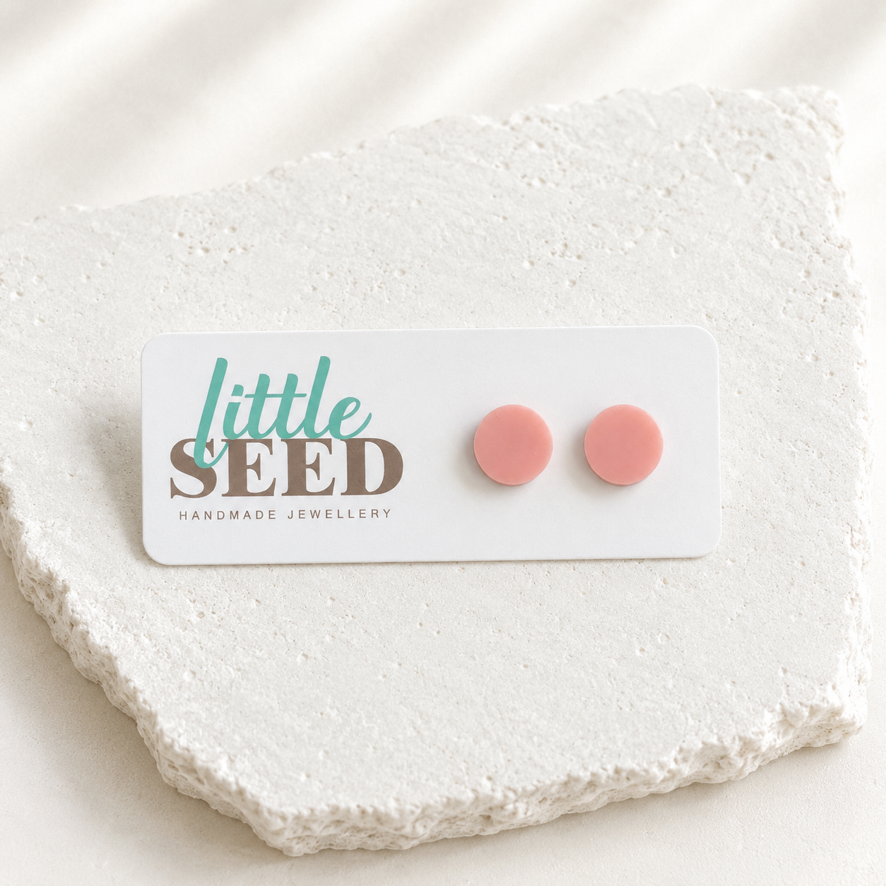 Peach Acrylic Stud Earrings