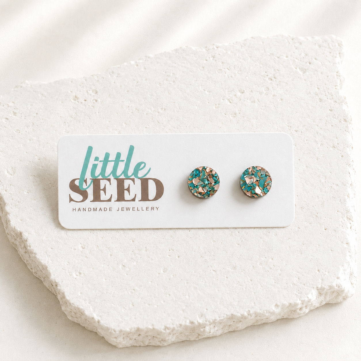 Chunky Glitter Acrylic Stud Earrings