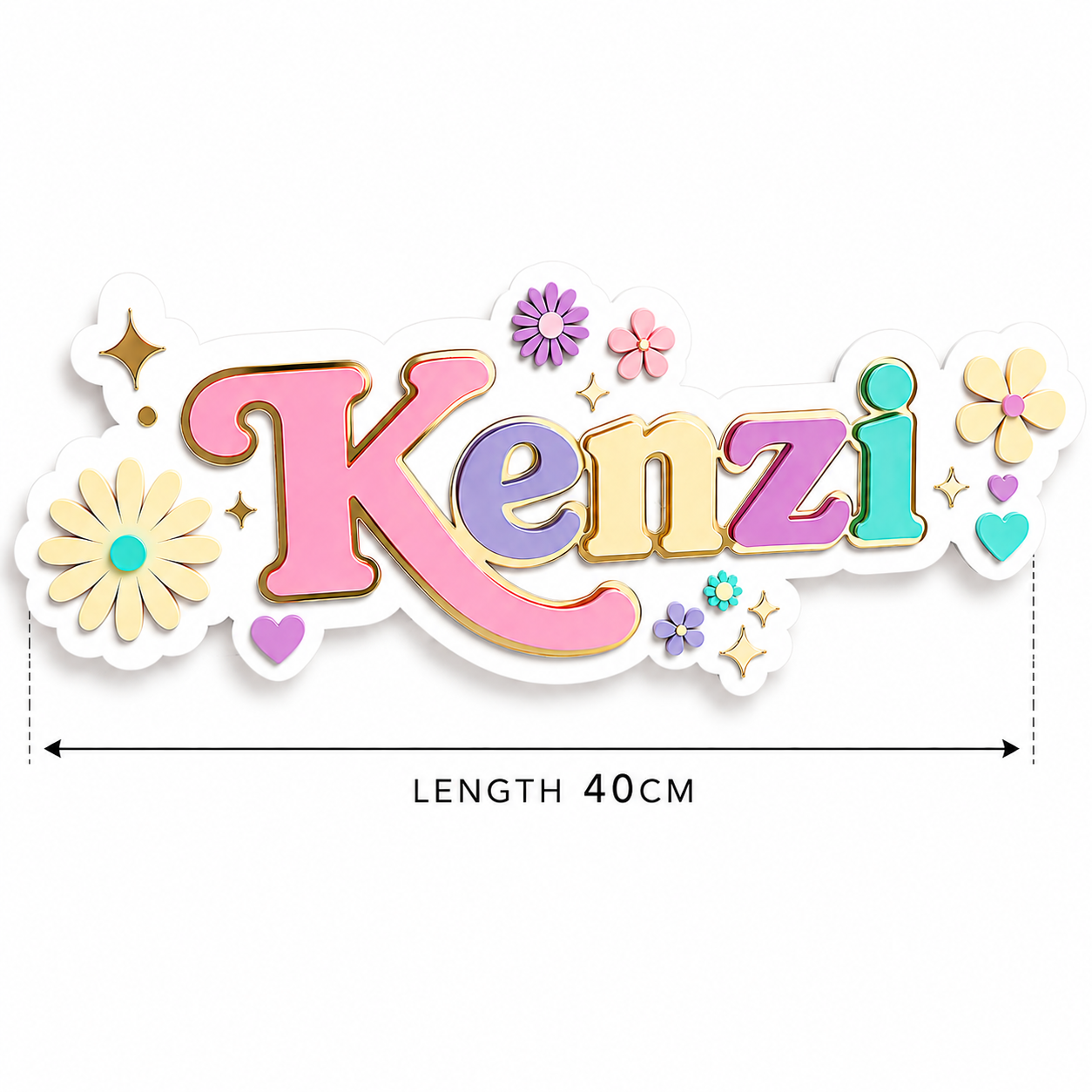 Layered Acrylic Wall Name Sign Girls