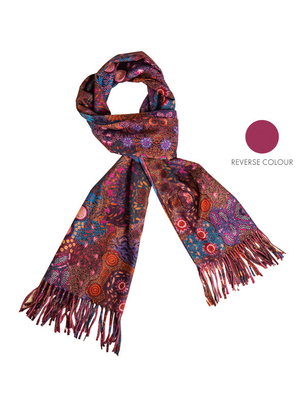 Women’s Dreaming Aboriginal art scarf by Khatija Possum, Koh Living (view 8)