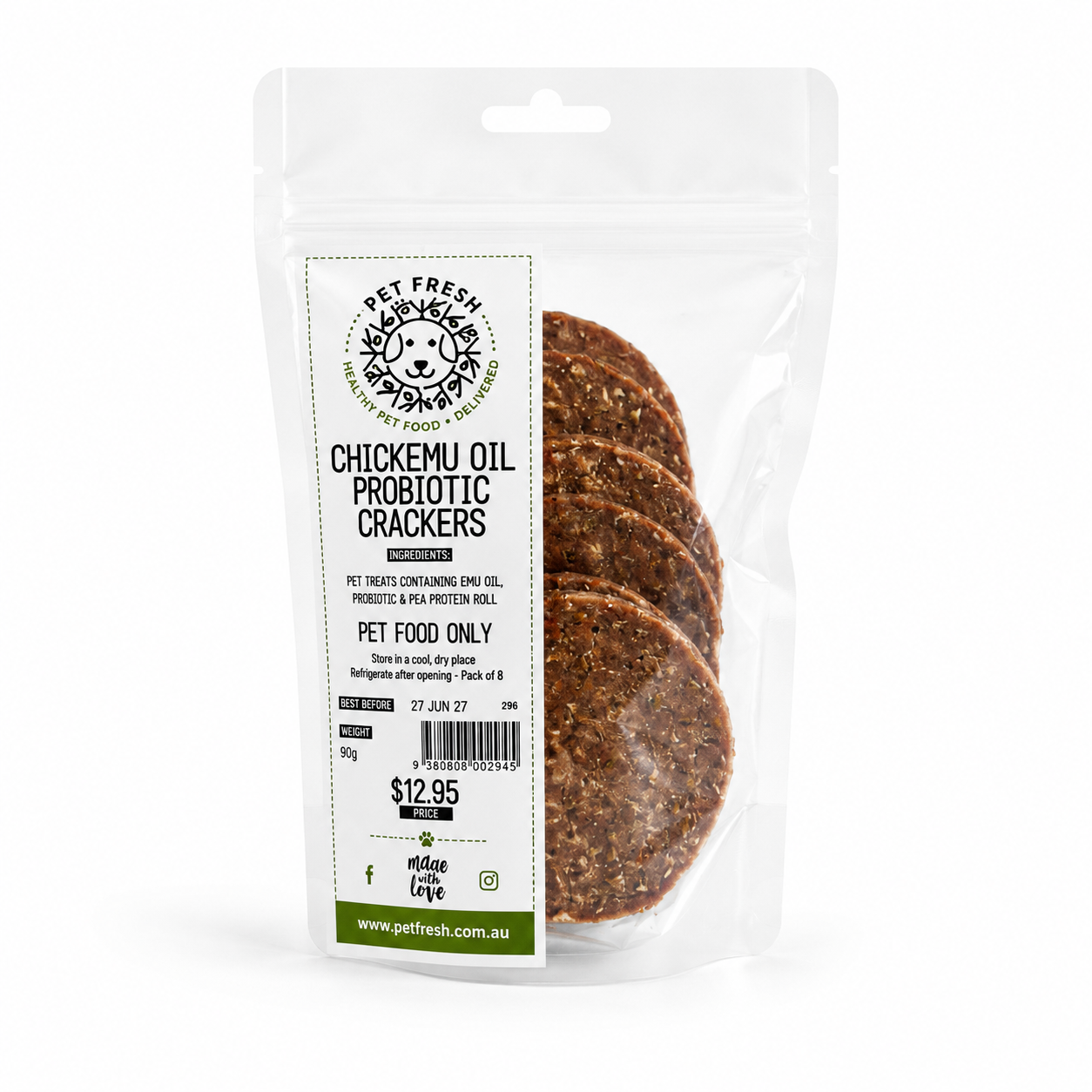 Chicken with Emu Oil Probiotic Crackers