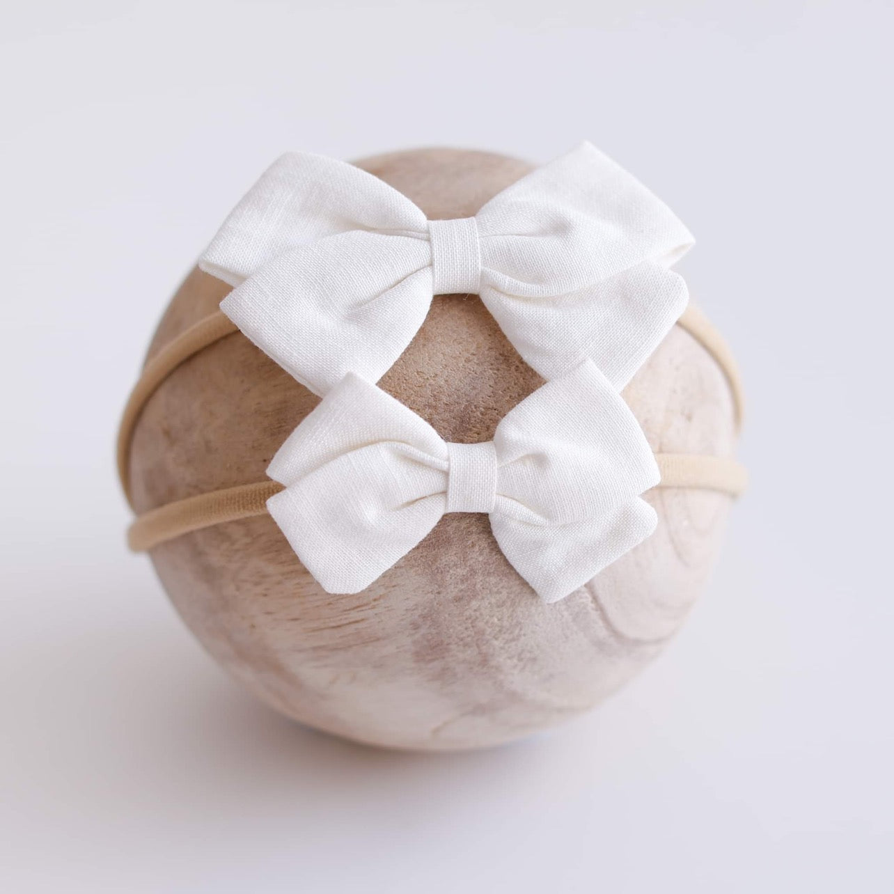 Ollie and Echo | Linen Baby Bow Headband