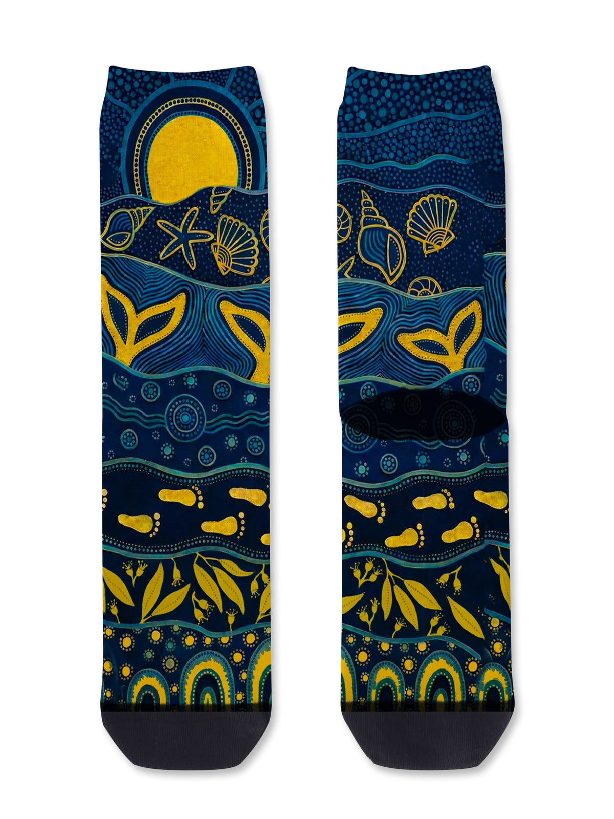 Middle Lagoon larger-wider bamboo socks, view 3