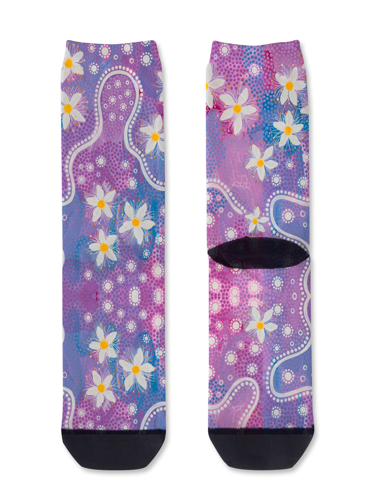 Lemon Myrtle Flowers bamboo socks, view 3