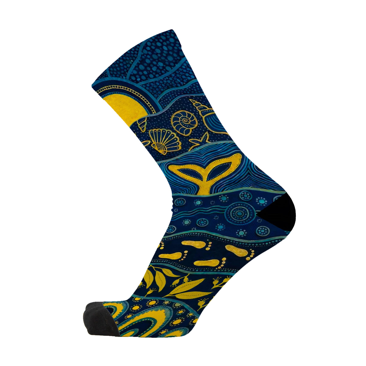 Middle Lagoon larger-wider bamboo socks, view 2