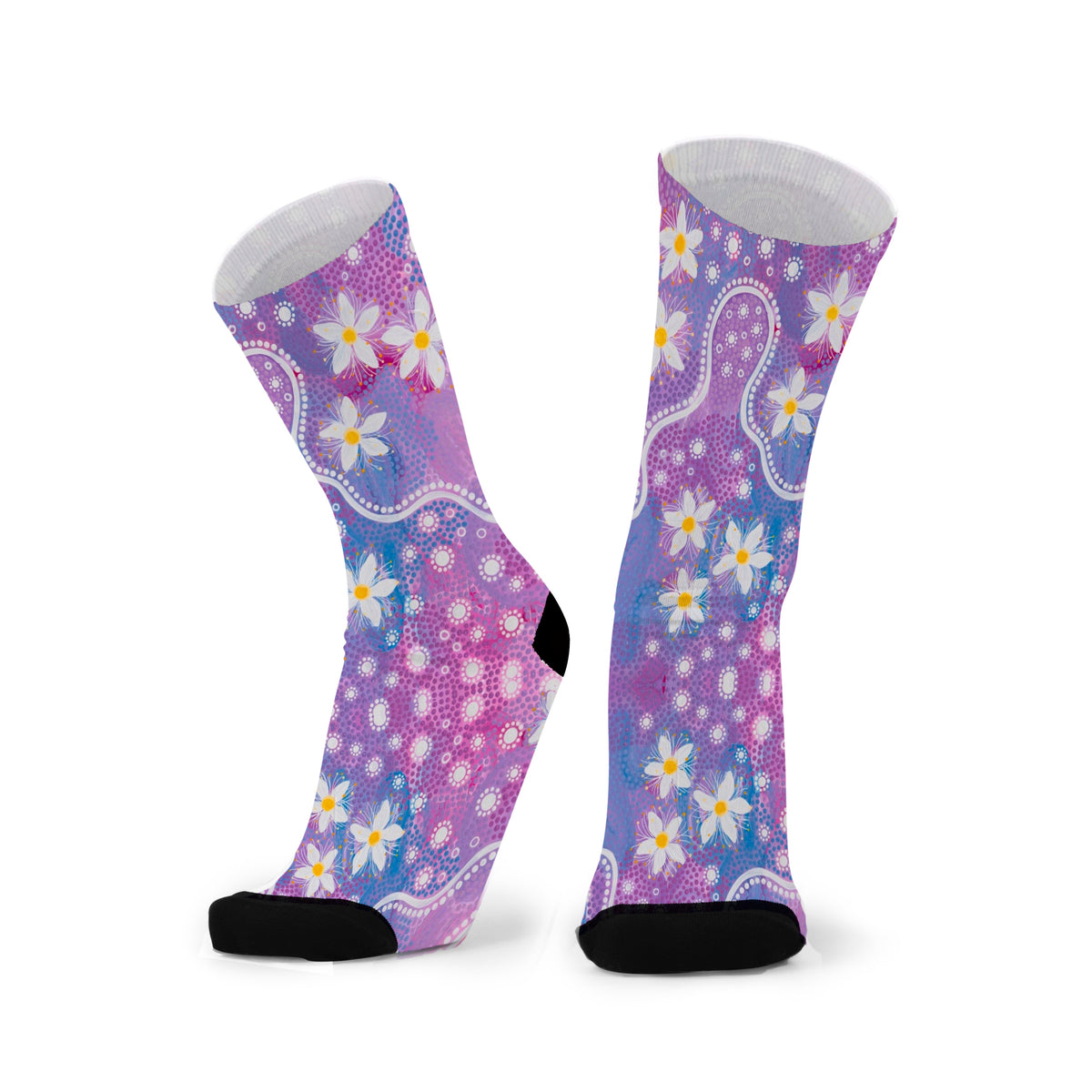 Lemon Myrtle Flowers bamboo socks, view 2