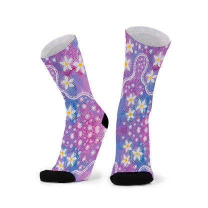 Lemon Myrtle Flowers bamboo socks, view 2