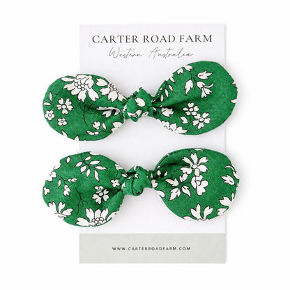 Fabric Knot Bow Hair Tie | Handmade Cotton Hair Bows
