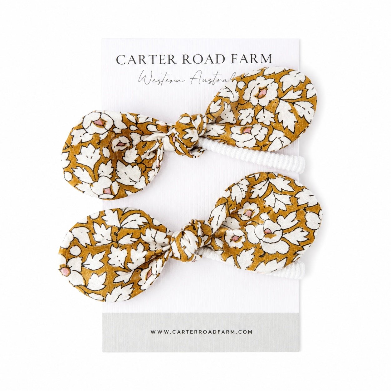 Fabric Knot Bow Hair Tie | Handmade Cotton Hair Bows