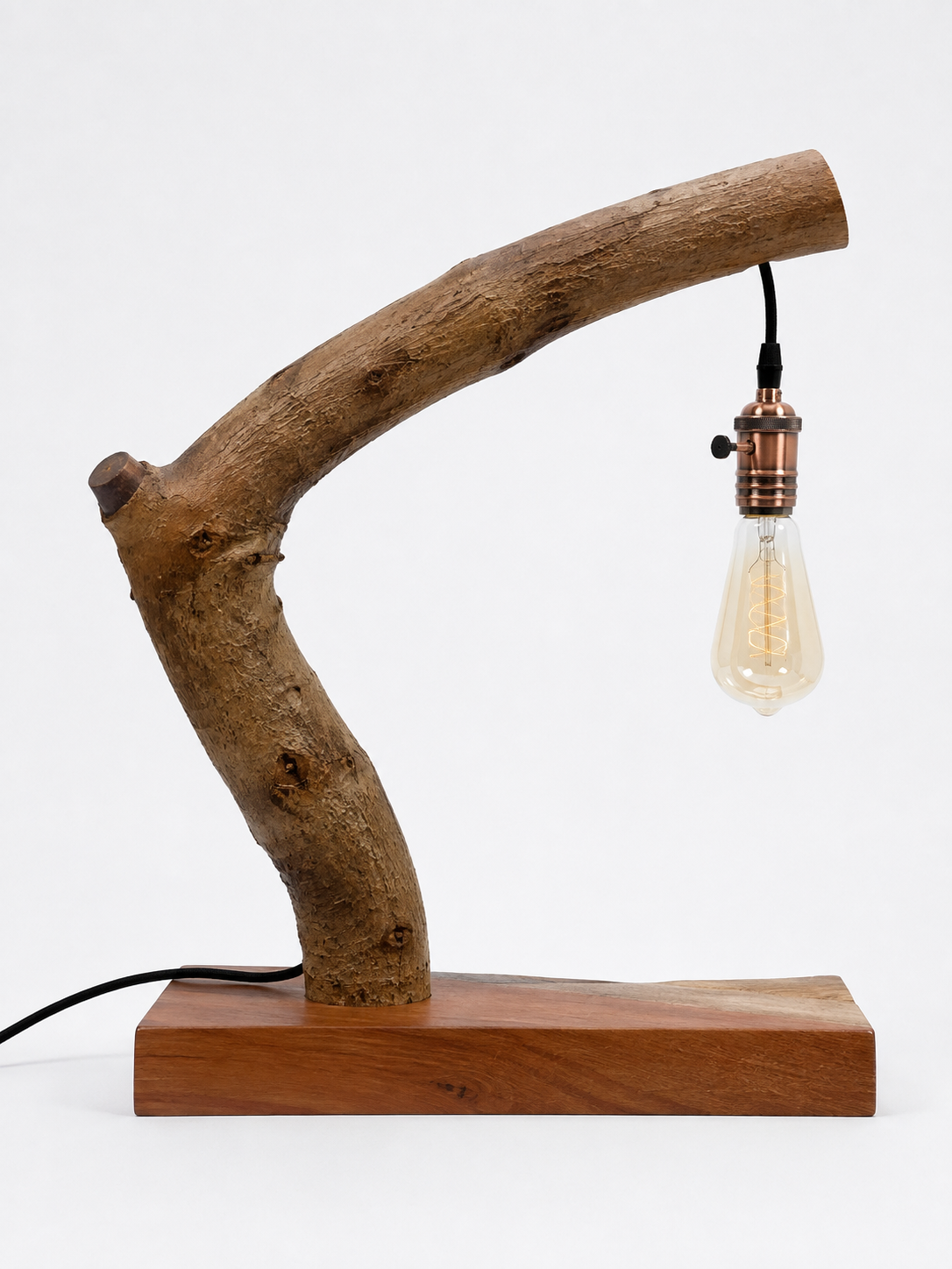 Jarrah Elbow Table Lamp
