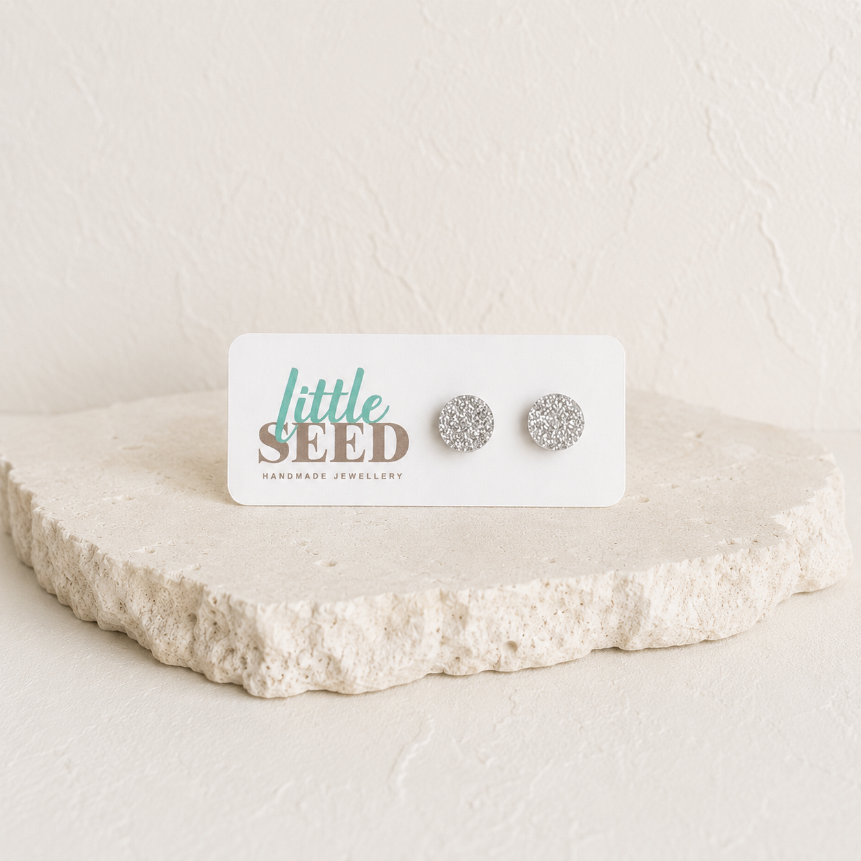 Fine Glitter Acrylic Stud Earrings