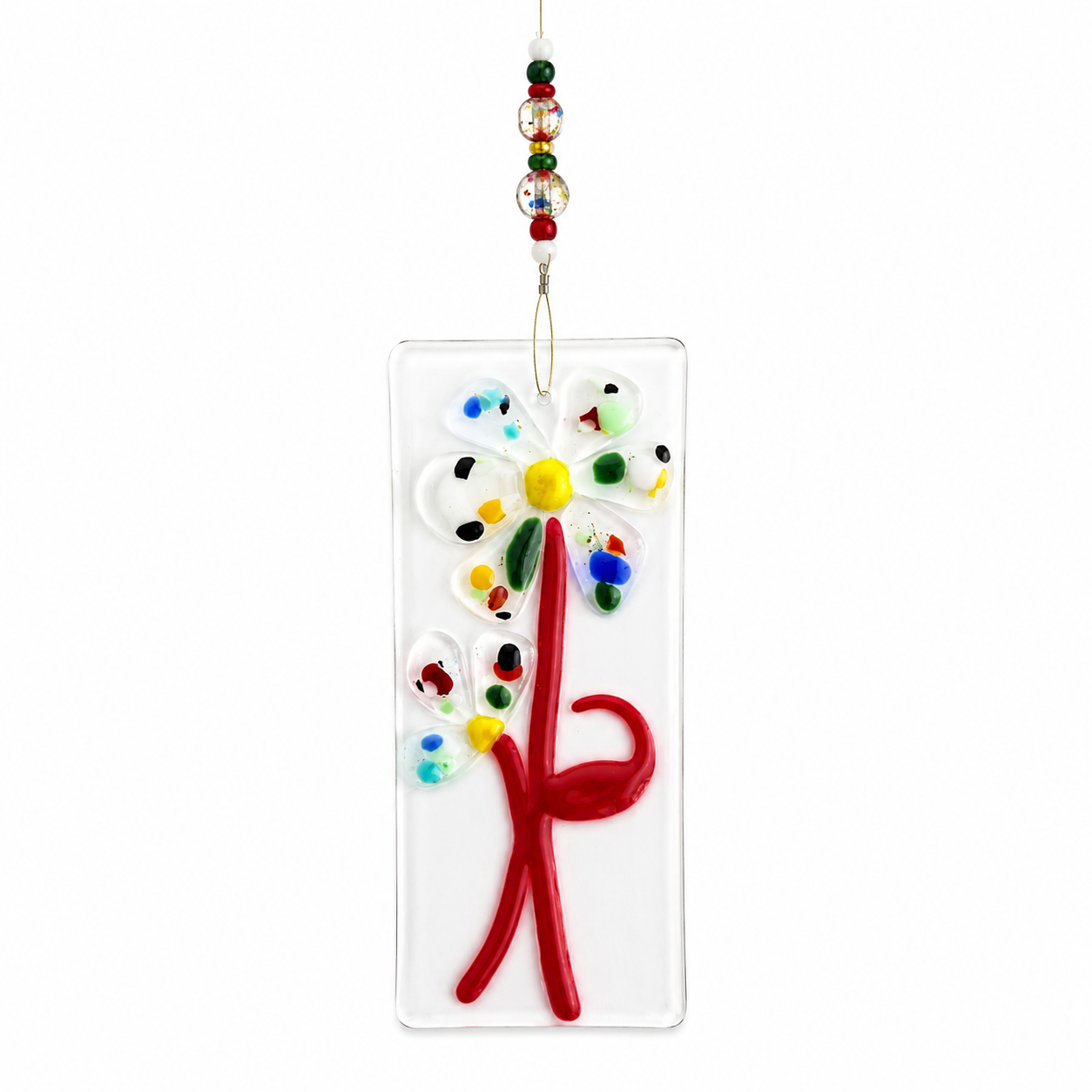 Fused Glass Flower Mobile