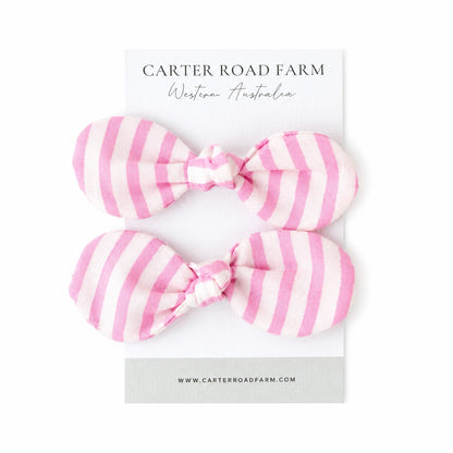 Fabric Knot Bow Hair Tie | Handmade Cotton Hair Bows