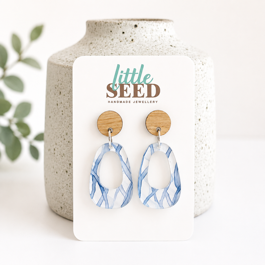 Waves Acrylic Small Arch Earrings