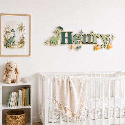 Layered Acrylic Wall Name Sign Boys