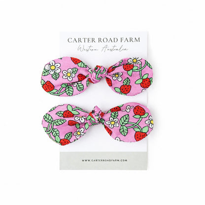 Fabric Knot Bow Hair Tie | Handmade Cotton Hair Bows