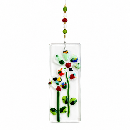 Fused Glass Flower Mobile
