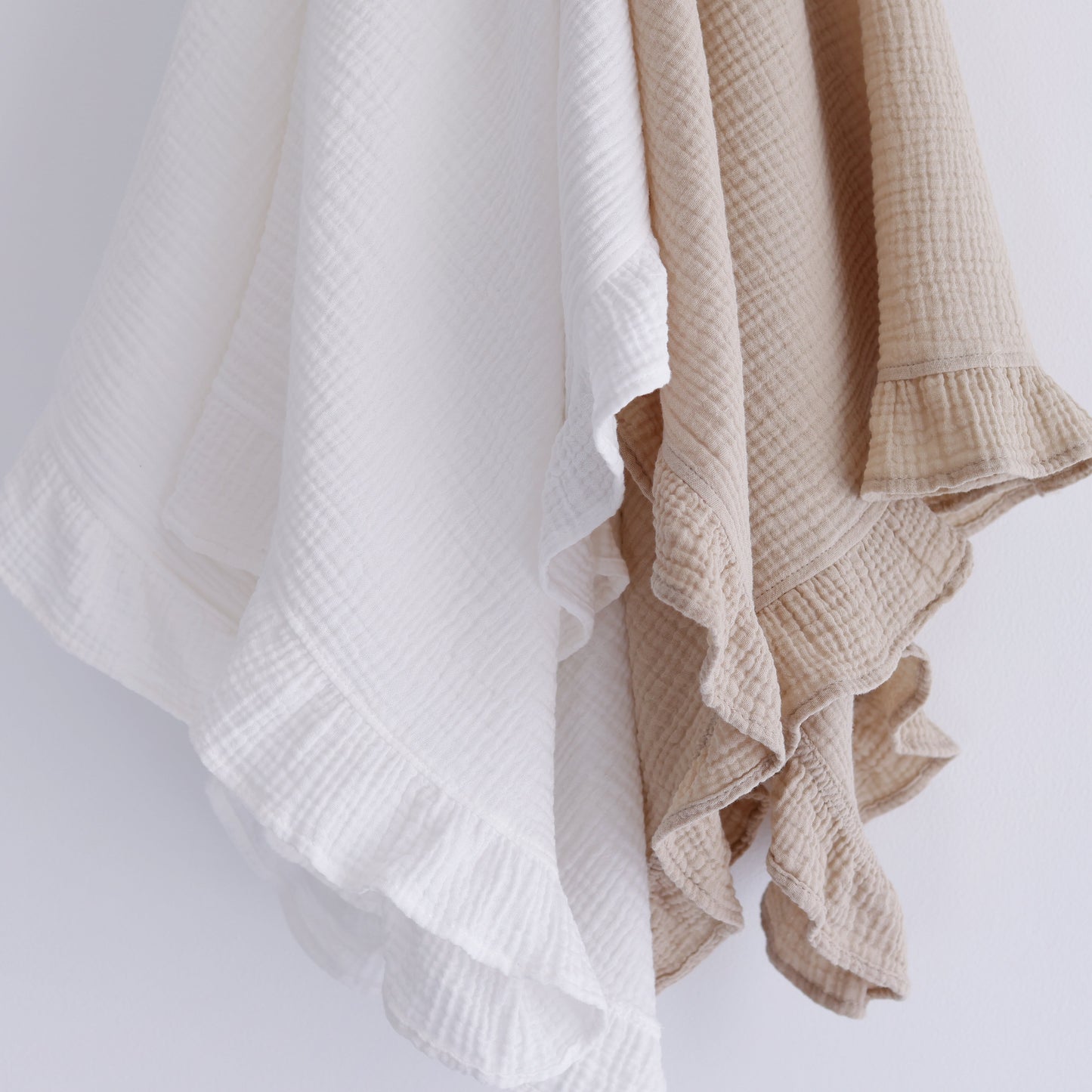 Ollie and Echo | Cotton Muslin Frill Swaddle