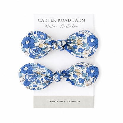 Fabric Knot Bow Hair Tie | Handmade Cotton Hair Bows