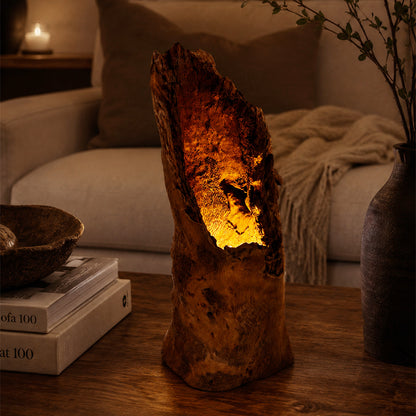 Hollow Log Table Lamp