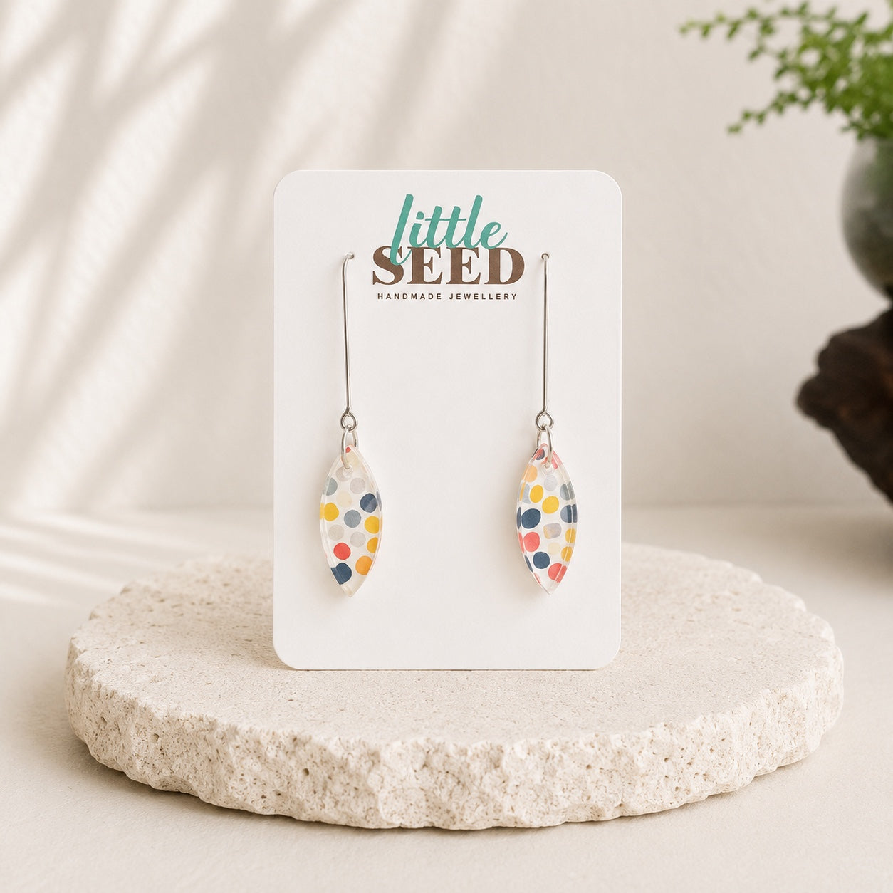 Leaf Acrylic Drop Earrings