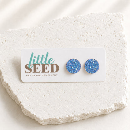 Fine Glitter Acrylic Stud Earrings