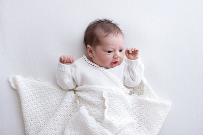 Ollie and Echo | Cross Over Knitted Baby Romper