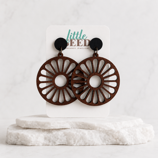 Wooden Statement Earrings