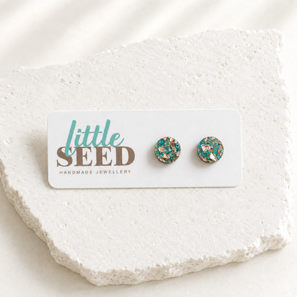 Chunky Glitter Acrylic Stud Earrings