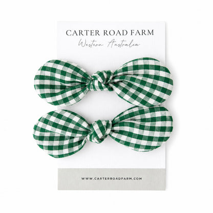 Fabric Knot Bow Hair Tie | Handmade Cotton Hair Bows