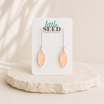 Leaf Acrylic Drop Earrings