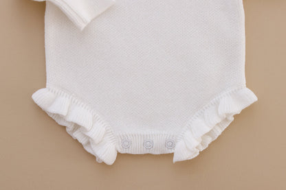 Ollie and Echo | Knitted Ruffle Frill Romper