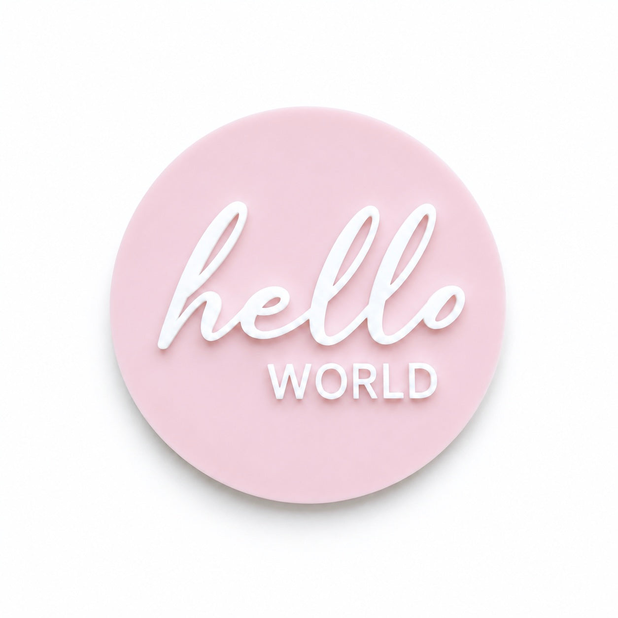 Hello World Birth Announcement Disc