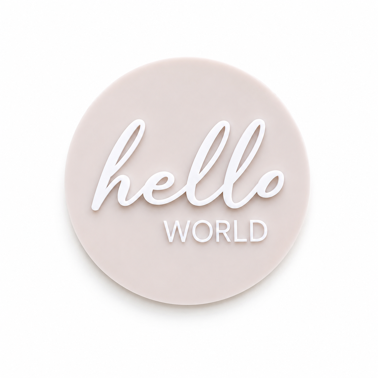 Hello World Birth Announcement Disc