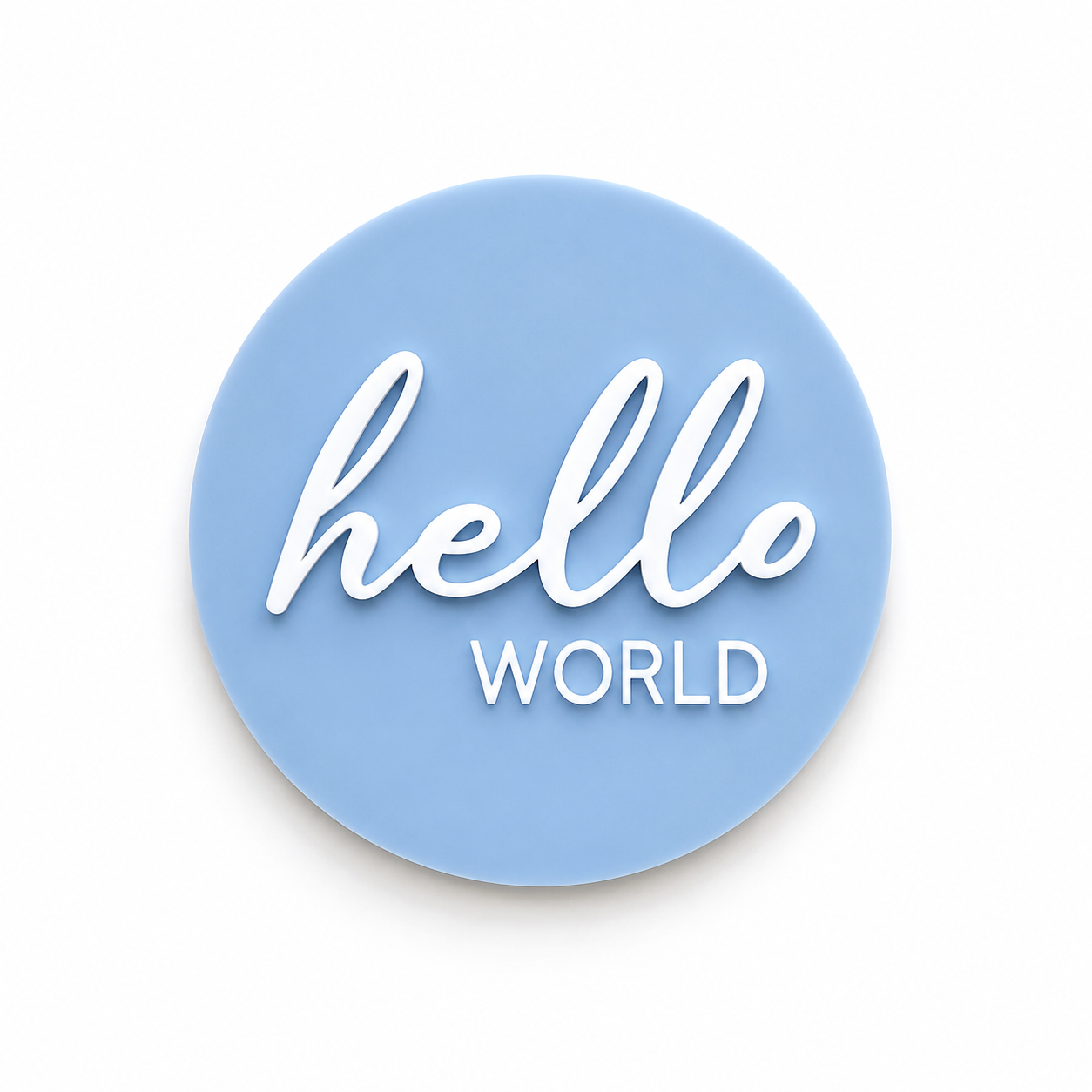 Hello World Birth Announcement Disc