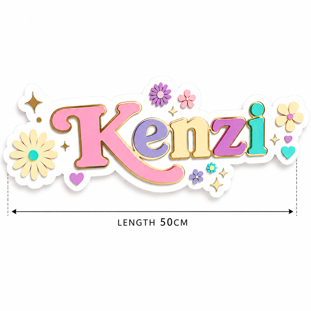 Layered Acrylic Wall Name Sign Girls