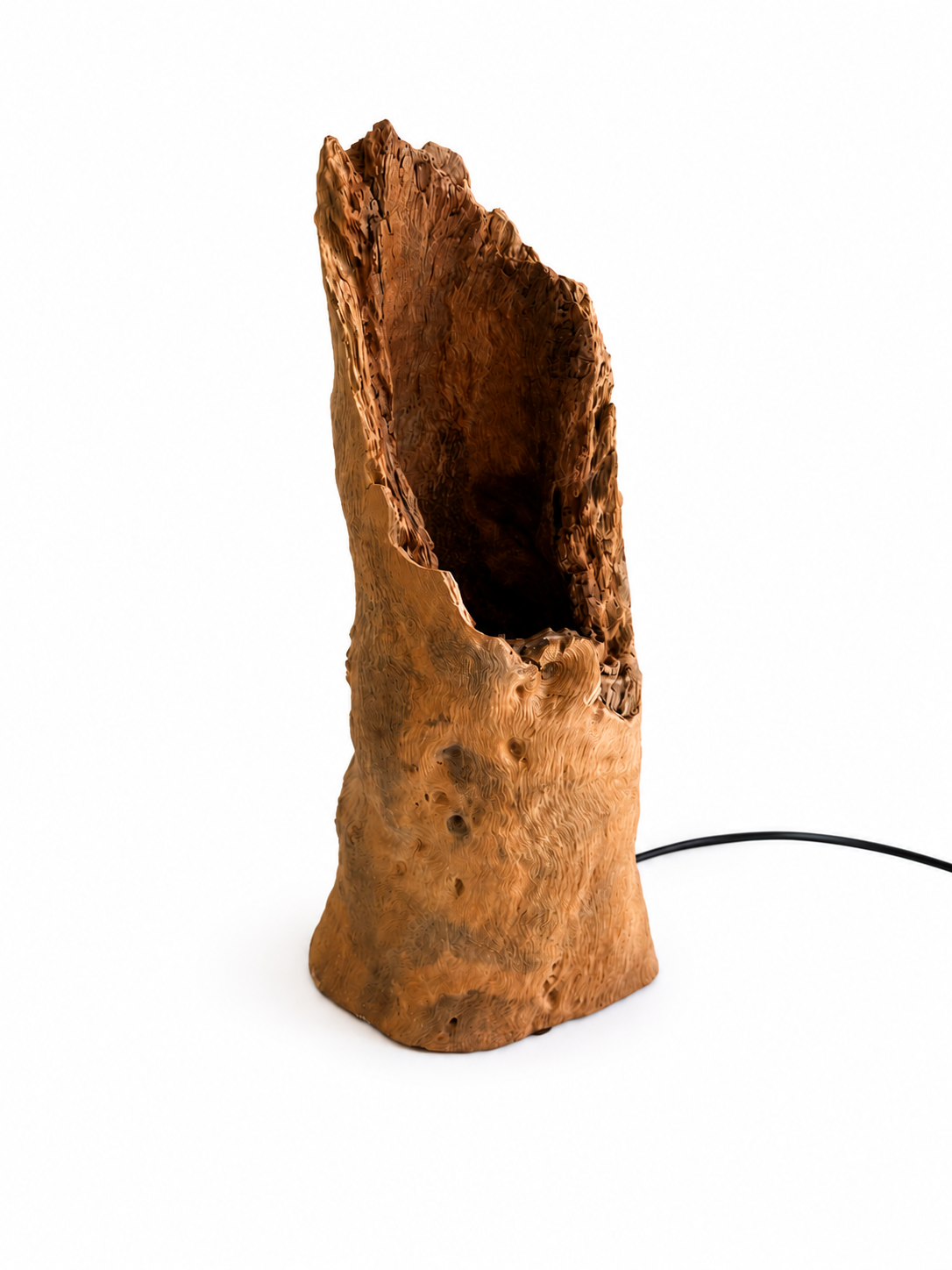 Hollow Log Table Lamp