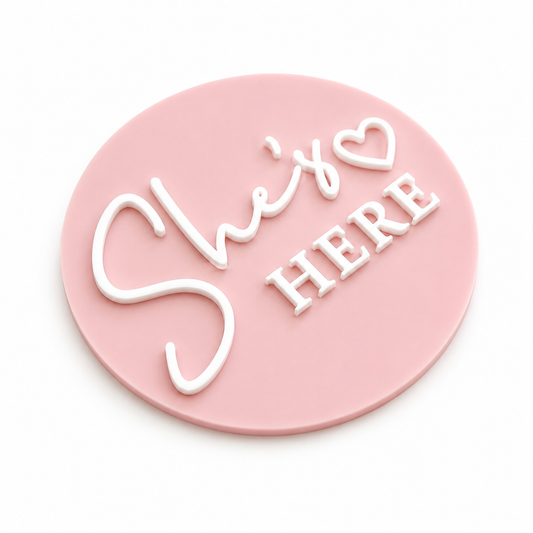 She's Here Announcement Disc