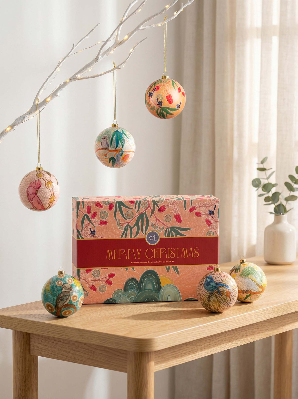 Dreamtime Symphony Christmas baubles 6 pack (view 2)