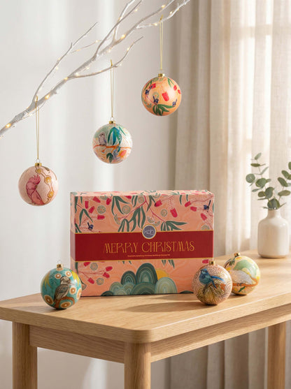 Dreamtime Symphony Christmas baubles 6 pack (view 2)