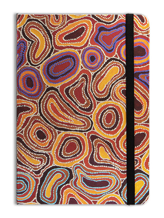 Dry Waterholes Aboriginal art A5 journal by Sheryl Hicks, Koh Living