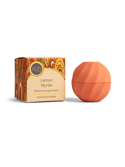 Lemon Myrtle lip balm with Home artwork by Jacinta-Rai Ridgeway-Maahs, Koh Living