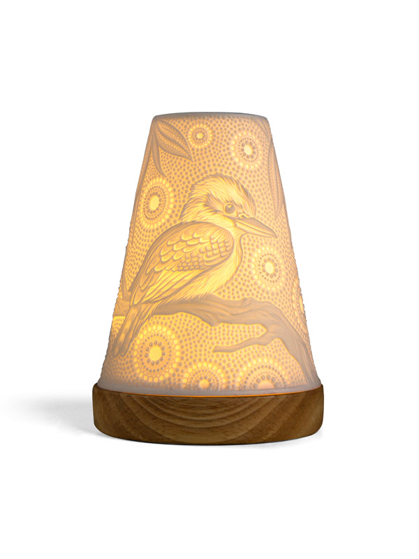 Kookaburra Minikin porcelain tealight lantern by Koh Living, artwork by Domica Hill (view 5)