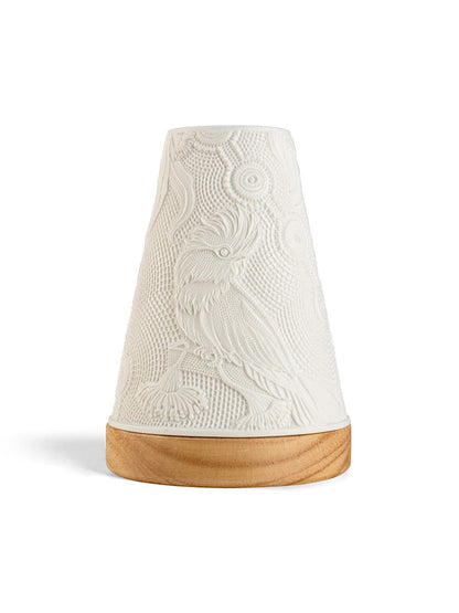 Spirit Being Minikin porcelain tealight lantern by Koh Living, artwork by Domica Hill