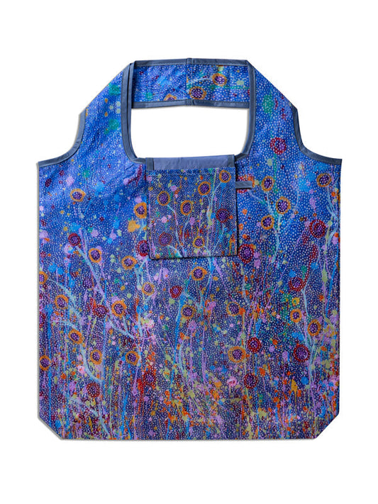 Morning Mist Aboriginal art recycled bottle shopping bag by Marlene Harold, Koh Living