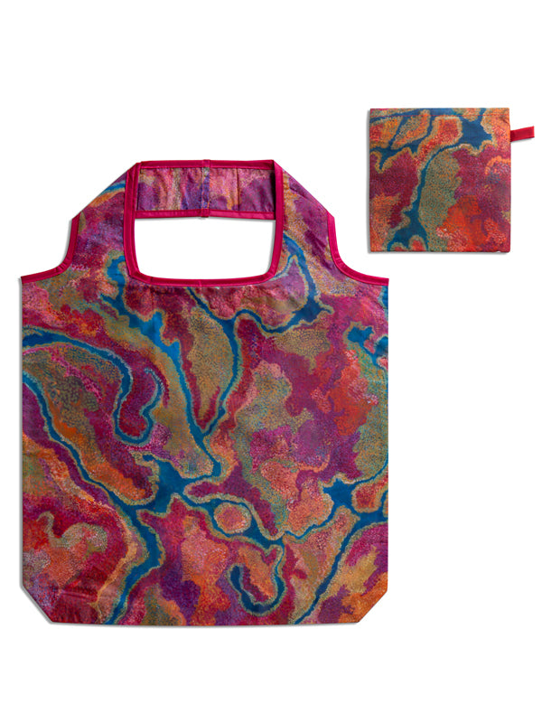 Pilbara Creeks Aboriginal art recycled bottle shopping bag by Allery Sandy, Koh Living (view 5)