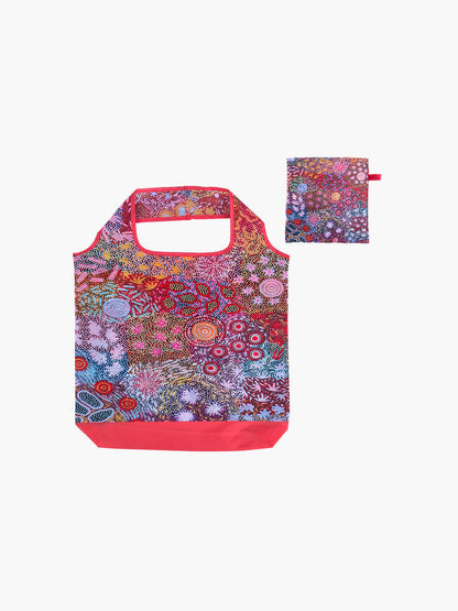 Grandmother's Country Aboriginal art recycled bottle shopping bag by Michelle Possum, Koh Living (view 4)