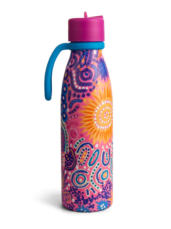 Women's Love Story Aboriginal art insulated water bottle by Khatija Possum, Koh Living