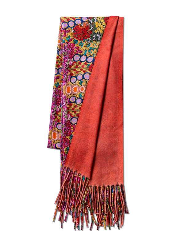Wild Flowers Aboriginal art scarf by Pammy Foster, Koh Living (view 2)