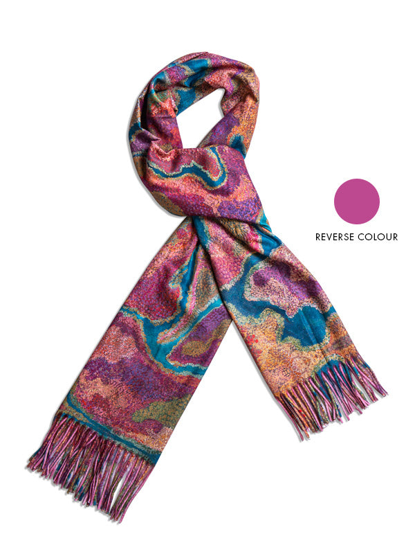 Pilbara Creeks Aboriginal art scarf by Allery Sandy, Koh Living (view 7)